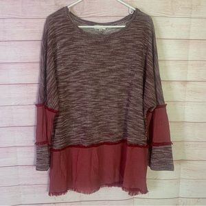 Umgee‎ Fringe Tunic Top Size Medium